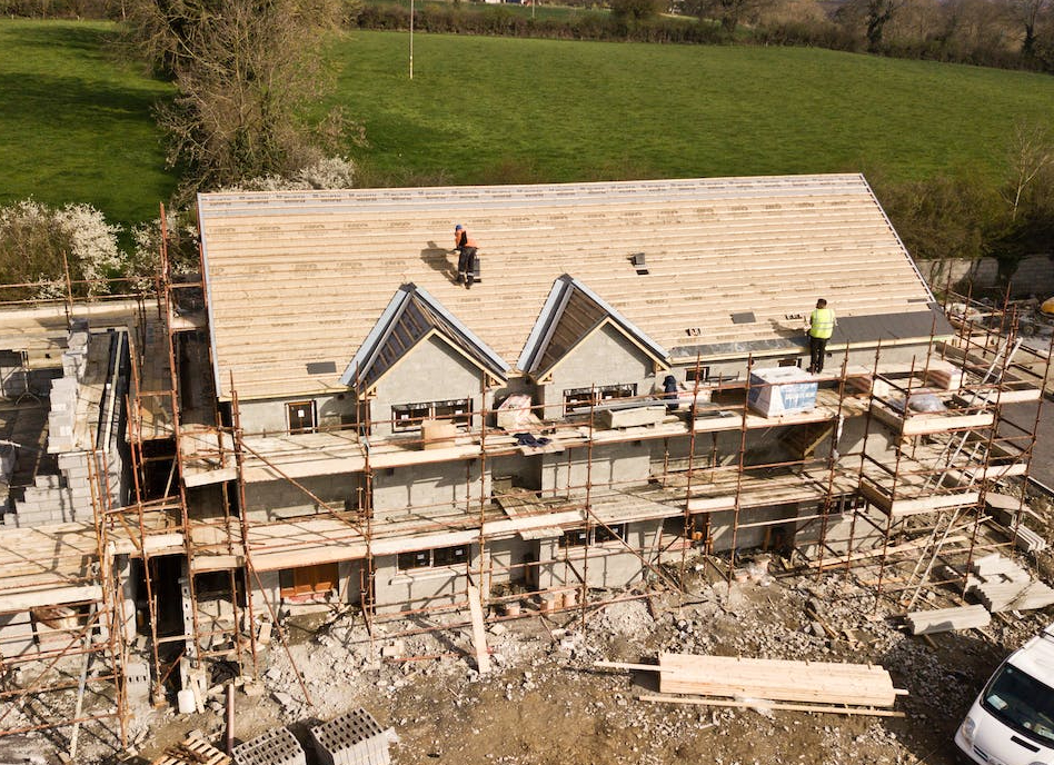 A big home being built