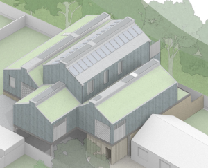 London, Top vertical extension above existing Garages