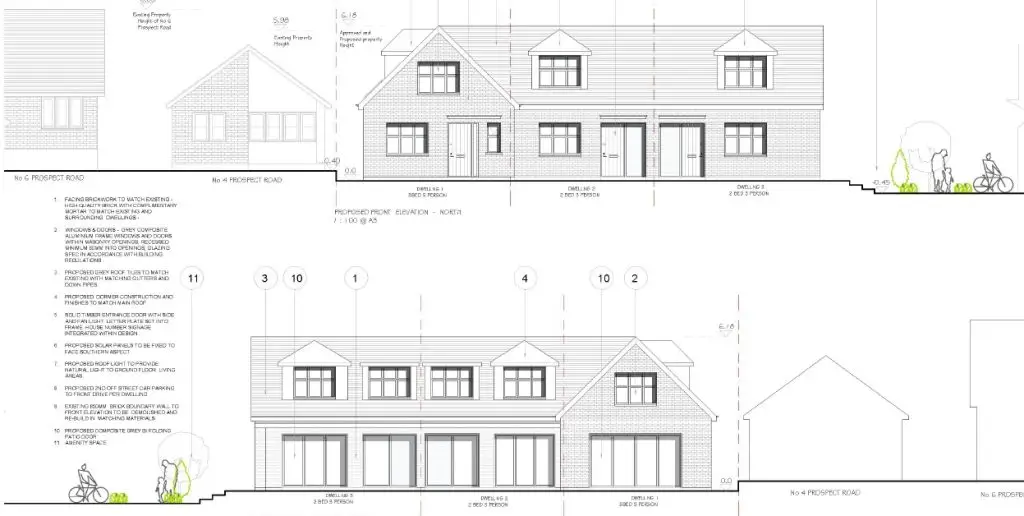 New build 3 dwellings- Hornehchurch 1 of 2