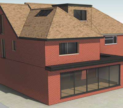 LOCATION - SOUGH <br>
SERVICES - STRUCTURAL <br>
PROJECT COST - £275K-450K Loft conversion & internal alteration 3D render